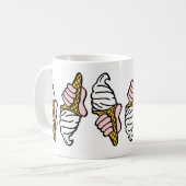 Ice Creams-ontwerp met Ice Cream Cons Koffiemok (Voorkant links)