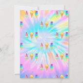 Ice Creams Summer Tie Dye Baby shower Kaart (Achterkant)