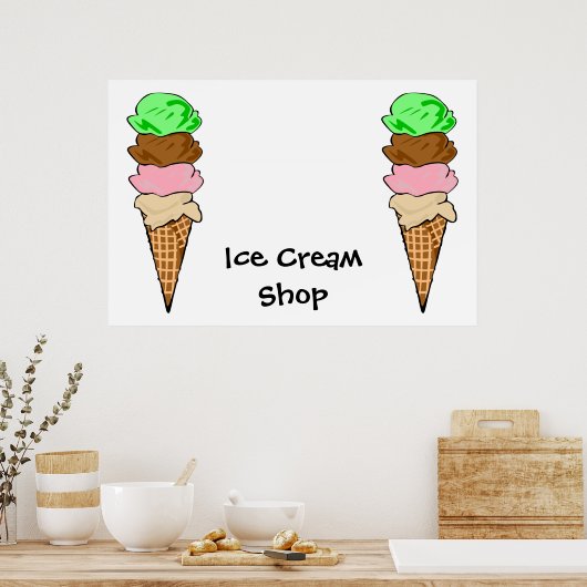 Ice CreamShop-Poster Poster (Keuken)