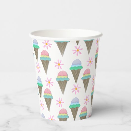 Ice Crean Cone Papieren Bekers (Achterkant)