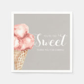 Ice crème Baby shower party Je bent te zoet Servet (Voorkant)