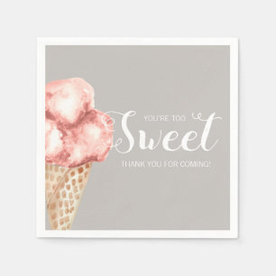 Ice crème Baby shower party Je bent te zoet Servet