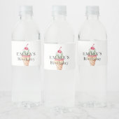 Ice crème Birthday Favor water flessen Waterfles Etiket (Flessen)