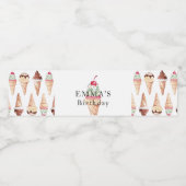 Ice crème Birthday Favor water flessen Waterfles Etiket (Enkel label)