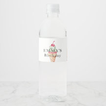 Ice crème Birthday Favor water flessen