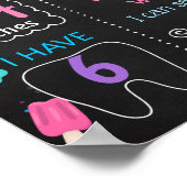 Ice crème First Birthday chalkboard Poster (Hoek)