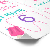 Ice crème First Birthday milestone sign. Poster (Hoek)