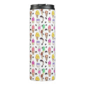 Ice crème Flavors Waterverf Patroon Thermosbeker (Achterkant)