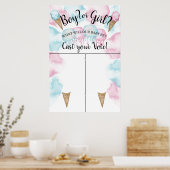 Ice crème gender laat je bord zien. poster (Keuken)