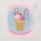 Ice crème Happy Birthday 2 Feestdagenkaart (Voorkant)