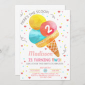 Ice crème hier is de tweede verjaardag van het sco kaart (Voorkant / Achterkant)