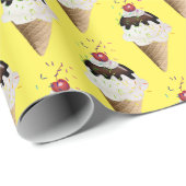 Ice crème-kegel met sproinkles cadeaupapier (Rol Hoek)