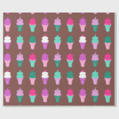 Ice crème-kegels, verpakkingspapier cadeaupapier (Vlak)