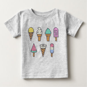 Ice-crème kinder top - kies uw eigen kleur!