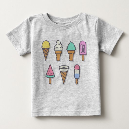 Ice-crème kinder top - kies uw eigen kleur! (Voorkant)