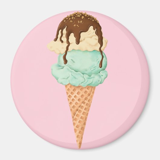 Ice crème-kool magneet (Voorkant)