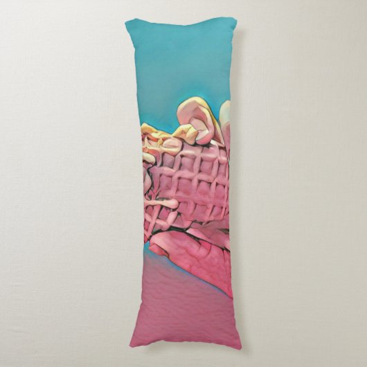 Ice crème, kunstwerk lichaamskussen (Voorkant Verticaal)