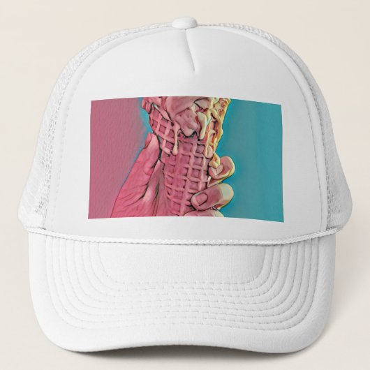 Ice crème, kunstwerk trucker pet (Voorkant)