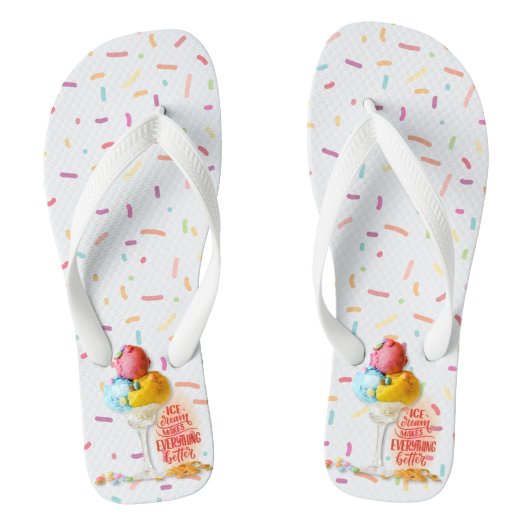 Ice crème maakt alles beter teenslippers (Voetbed)