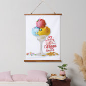 Ice crème maakt alles beter voor de keuken | Bar Hangend Wandkleed (Slaapkamer)