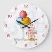 Ice crème maakt alles minimalistischer grote klok (Voorkant)