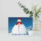 "Ice crème maakt mijn kont groot!" Briefkaart (Staand voorkant)