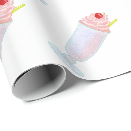 Ice crème milkshake cadeaupapier (Rol Hoek)