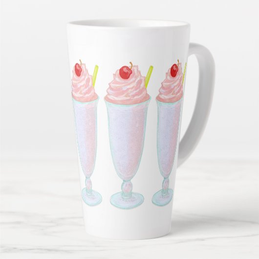 Ice crème milkshake latte mok (Rechterhoek)