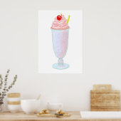 Ice crème milkshake poster (Keuken)