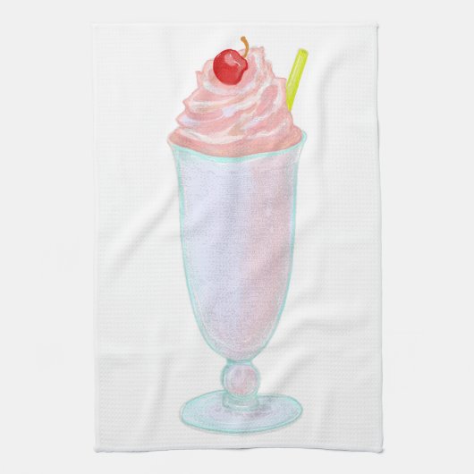 Ice crème milkshake theedoek (Verticaal)