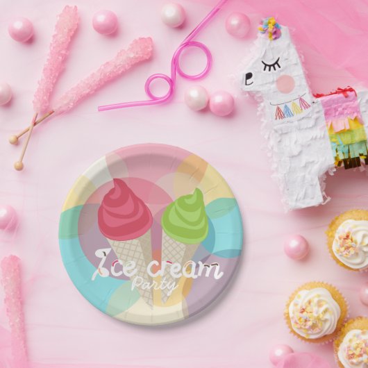 Ice crème papieren bordje (Feest)