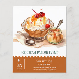 Ice crème parlor flyer