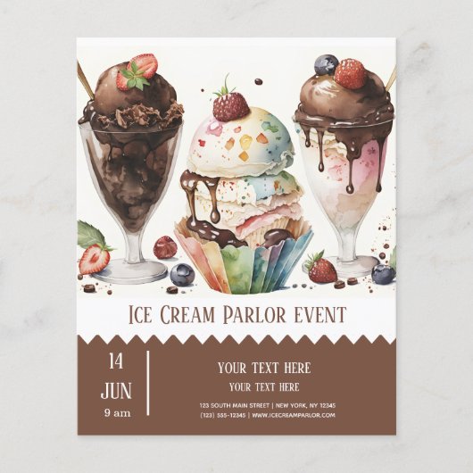 Ice crème parlor flyer (Voorkant)