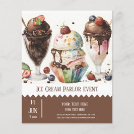 Ice crème parlor flyer
