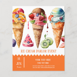 Ice crème parlor flyer