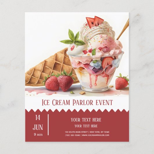 Ice crème parlor flyer (Voorkant)