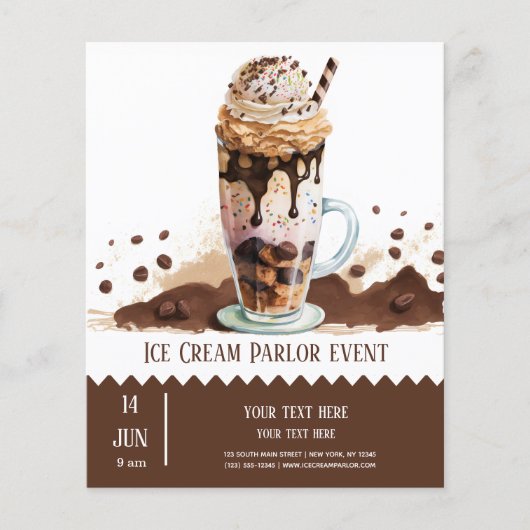 Ice crème parlor flyer (Voorkant)