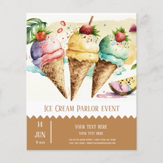 Ice crème parlor flyer (Voorkant)