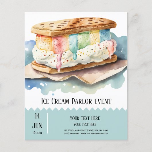 Ice crème parlor flyer (Voorkant)