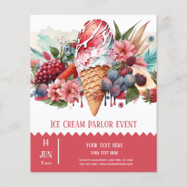 Ice crème parlor flyer