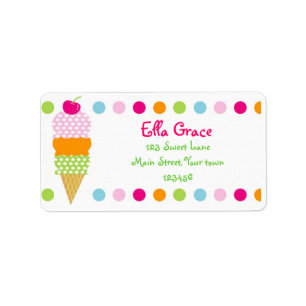 Ice crème Return Address Labels Envelope Seals