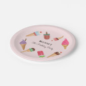 Ice crème roze blauw bruin papier Bord (Gekanteld)