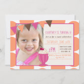 Ice-crème Sundae Polka Dots Girl Birthday Party Kaart (Voorkant)