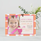 Ice-crème Sundae Polka Dots Girl Birthday Party Kaart (Staand voorkant)