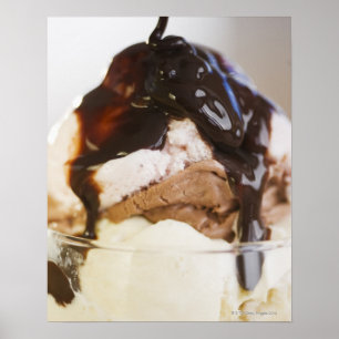 Ice crème sundae poster