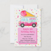 Ice crème, verjaardagsfeest op zoete feestdag kaart (Voorkant)