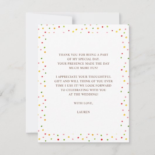 Ice crème Vrijgezellenfeest Flat Dank je wel Bedankkaart (Achterkant)