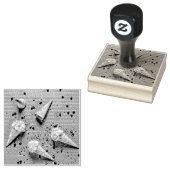 Ice crème wafelpitten rubberstempel (Gestempeld)