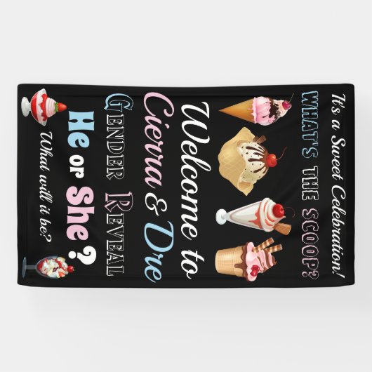 Ice crème Wat is de Scoop Banner? Spandoek (Horizontaal)