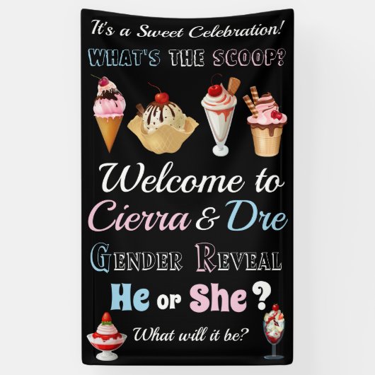 Ice crème Wat is de Scoop Banner? Spandoek (Verticaal)